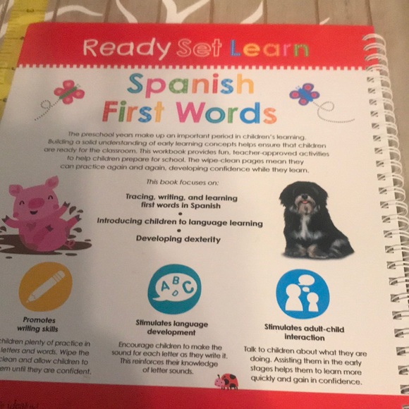 Spanish First Words Wipe Clean Book - Picture 8 of 8